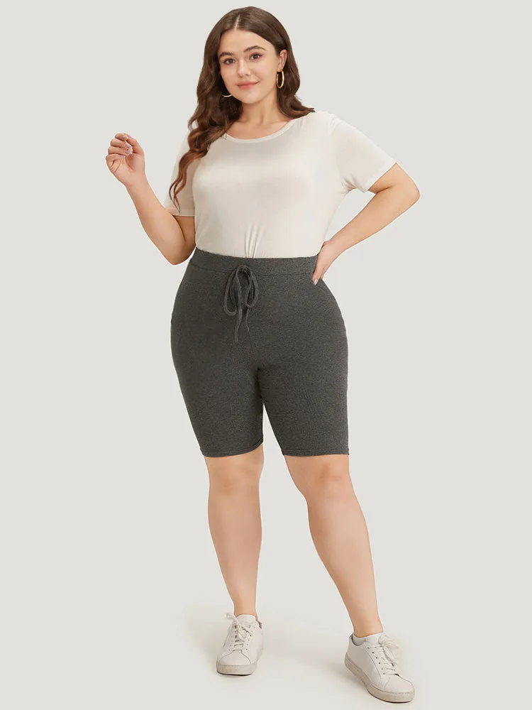 Plain Ties Elastic Waist Skinny Leggings sold by Bloomchic product image thumbnail 4