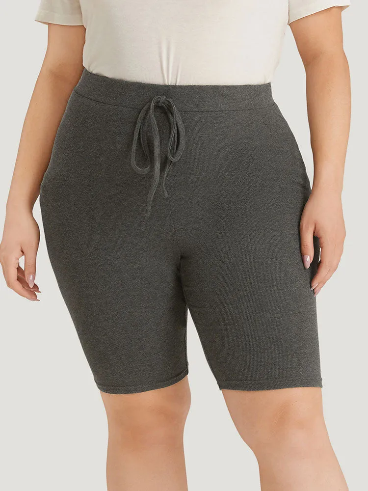 Plain Ties Elastic Waist Skinny Leggings sold by Bloomchic