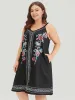 Boho Print Pocket Cami Knee Dress sold by Bloomchic