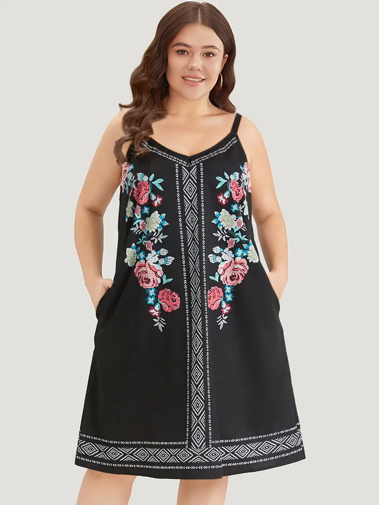 Boho Print Pocket Cami Knee Dress sold by Bloomchic product image thumbnail 2