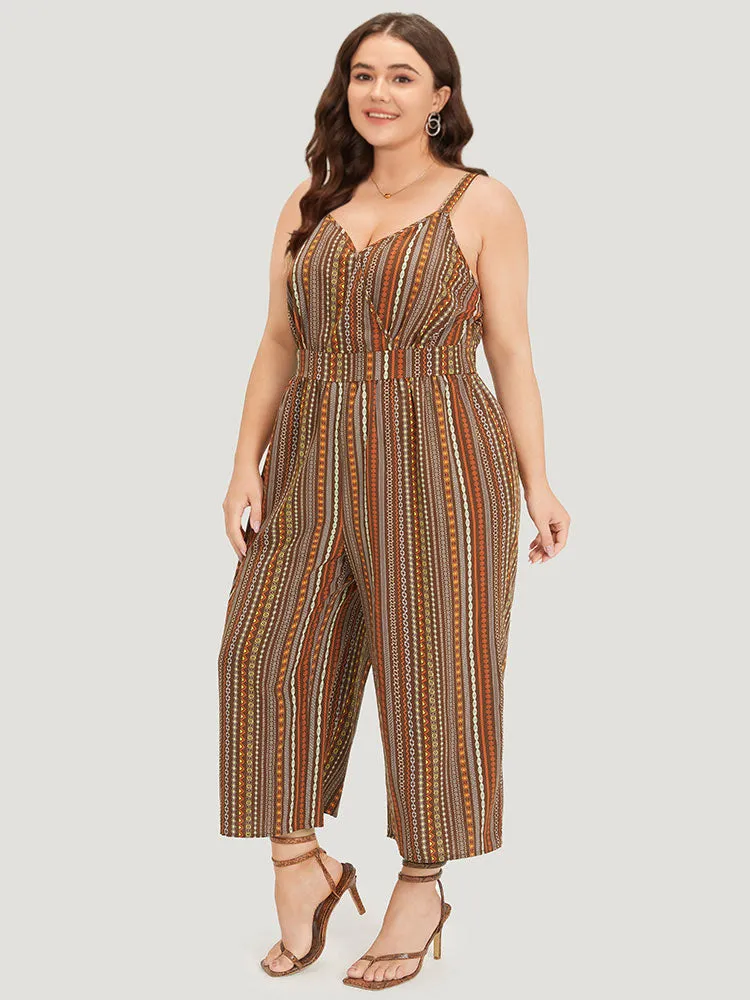 Bandana Print Pocket Adjustable Straps Wrap Cami Jumpsuit sold by Bloomchic product image thumbnail 3