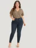 Graphic Print Surplice Neck Ruffle Sleeve Bodysuit sold by Bloomchic