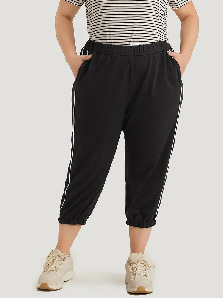 Two Tone Seam Detail Pocket Sweatpants sold by Bloomchic product image thumbnail 3