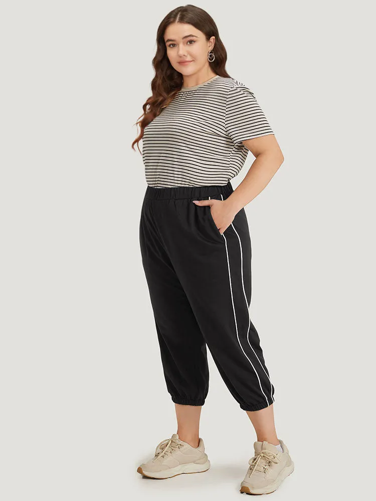 Two Tone Seam Detail Pocket Sweatpants sold by Bloomchic product image thumbnail 4