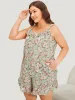 Floral Print Ruffle Trim Tiered Sleep Cami Top sold by Bloomchic
