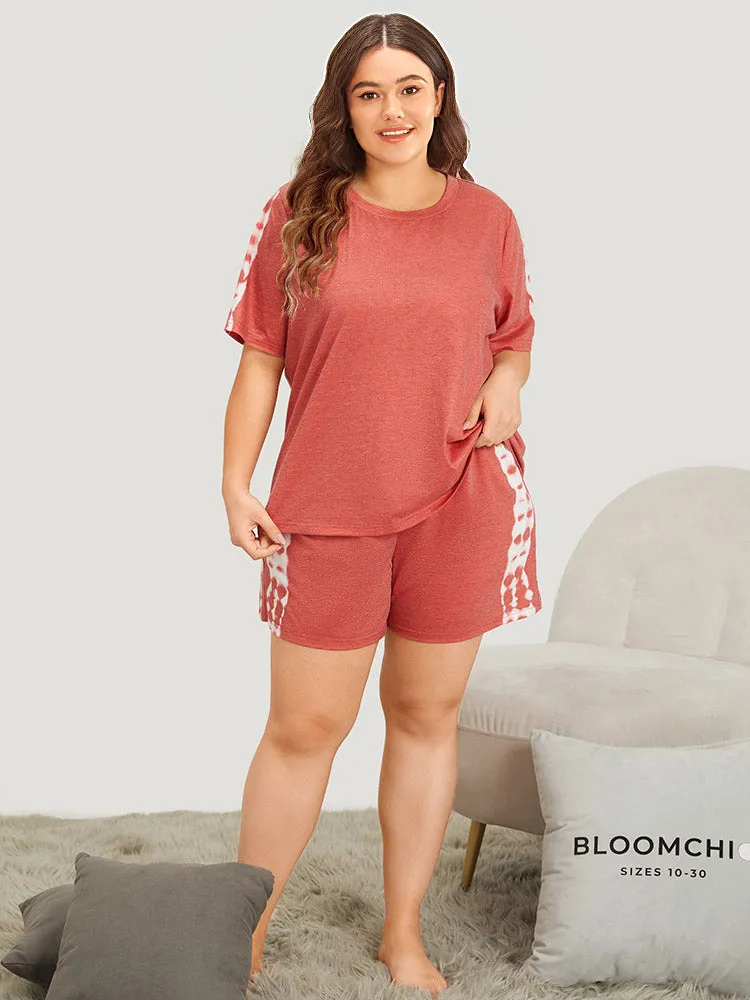 Tie Dye Pocket Elastic Waist Sleep Shorts sold by Bloomchic product image thumbnail 5