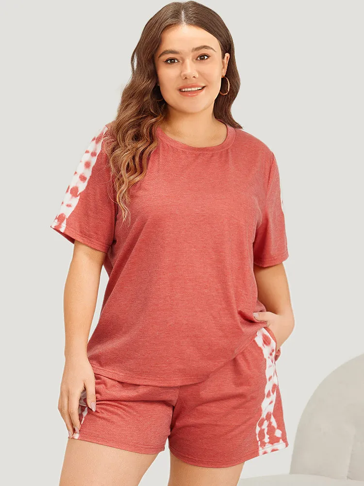 Plain Tie Dye Crew Neck Sleep Top sold by Bloomchic