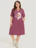 Supersoft Essentials Slogan & Sunflower Print Notched Pocket Dress sold by Bloomchic