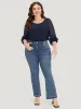 Plain Mesh Patchwork Lantern Sleeve Crew Neck Bodysuit sold by Bloomchic