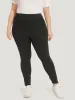 Plain Distressed Roll Hem Skinny Leggings sold by Bloomchic
