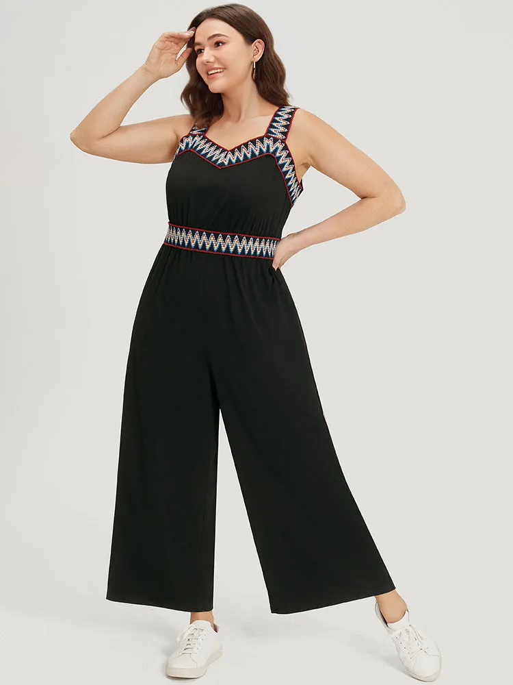 Contrast Trim Pocket Patchwork Cami Jumpsuit sold by Bloomchic product image thumbnail 3