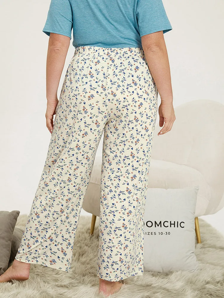 Ditsy Floral Pocket Elastic Waist Sleep Pants sold by Bloomchic product image thumbnail 4