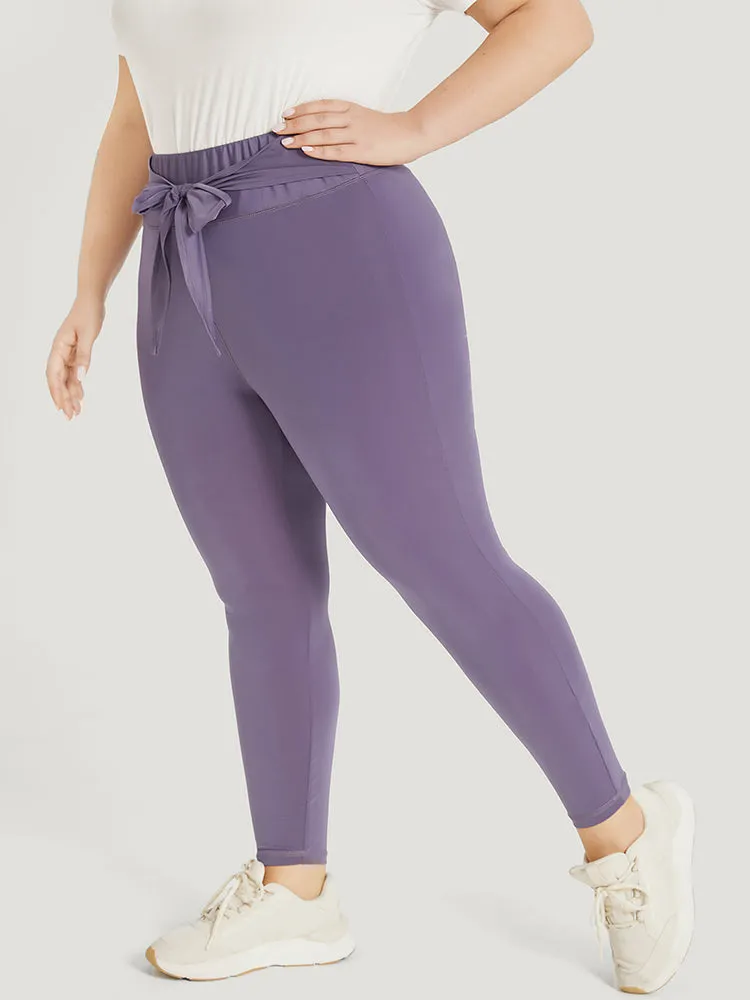 Solid Wideband Waist Ties Skinny Leggings sold by Bloomchic product image thumbnail 2