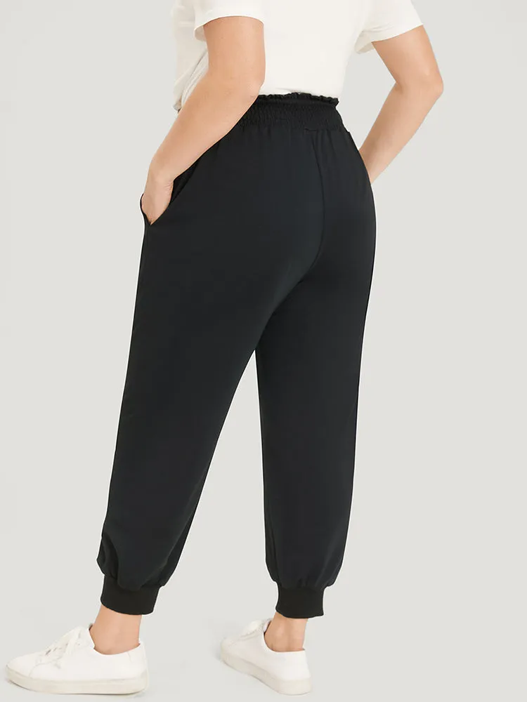 Solid Pocket Bowknot Shirred Sweatpants sold by Bloomchic product image thumbnail 5