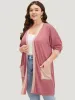 Supersoft Essentials Two Tone Pocket Tunic Cardigan sold by Bloomchic