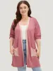 Supersoft Essentials Two Tone Pocket Tunic Cardigan sold by Bloomchic