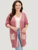 Supersoft Essentials Two Tone Pocket Tunic Cardigan sold by Bloomchic