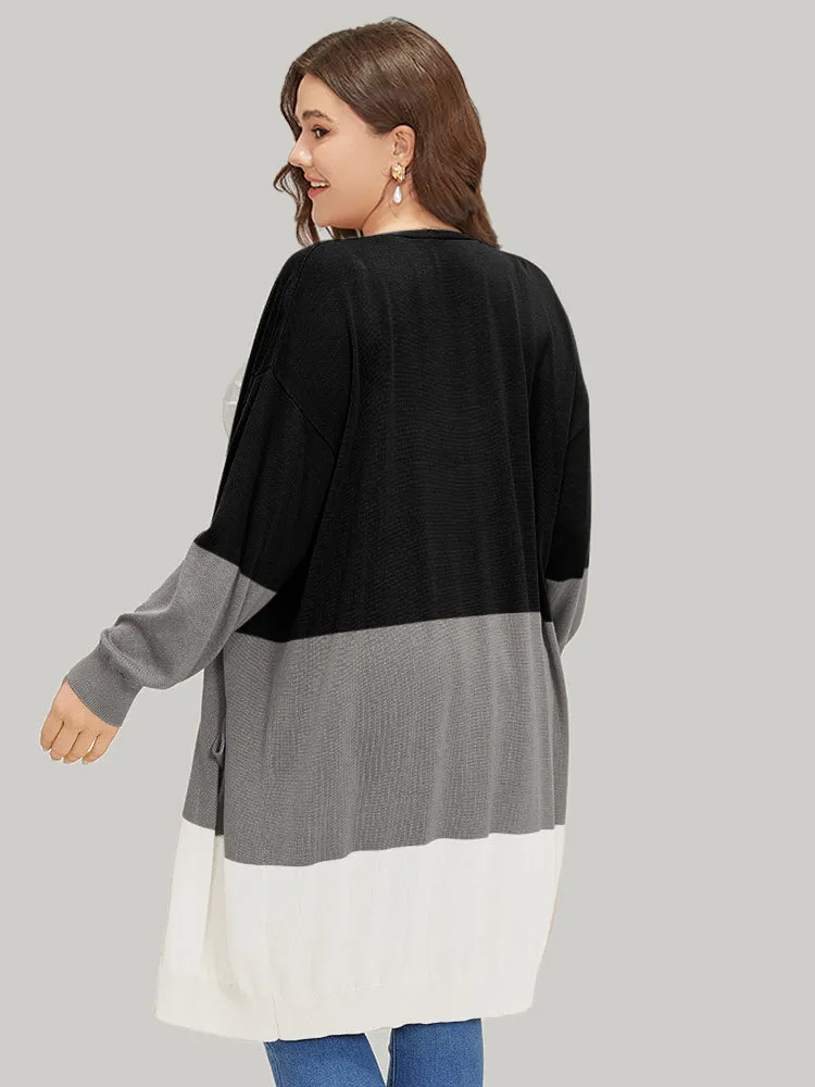Supersoft Essentials Colorblock Pocket Tunic Cardigan sold by Bloomchic product image thumbnail 2