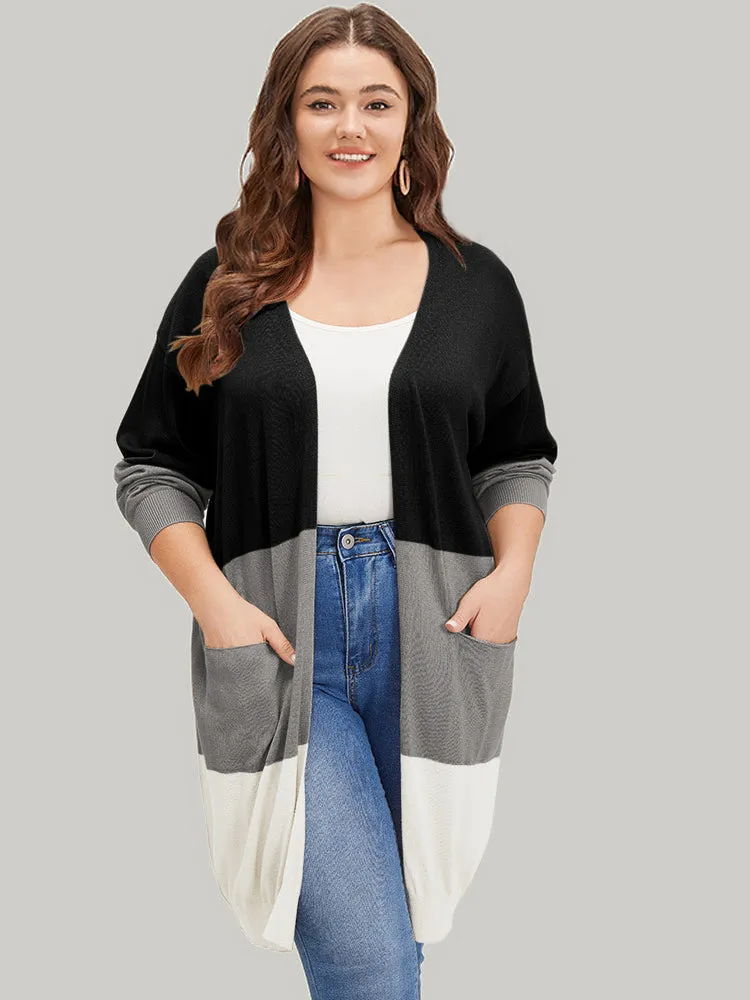 Supersoft Essentials Colorblock Pocket Tunic Cardigan sold by Bloomchic