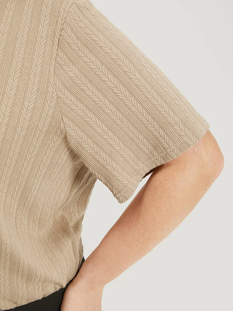 Plain Textured Colorblock Contrast Patchwork Bodysuit sold by Bloomchic product image thumbnail 5