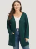 Solid Rib Knit Pocket Lightweight Tunic Cardigan sold by Bloomchic