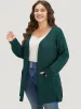 Solid Rib Knit Pocket Lightweight Tunic Cardigan sold by Bloomchic
