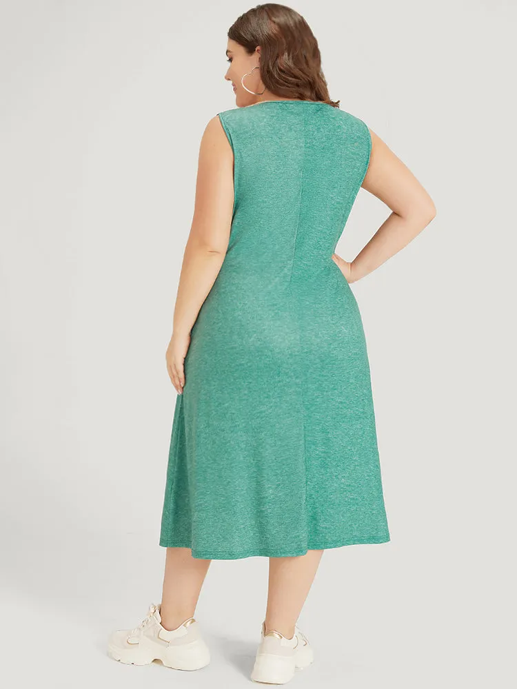 Floral & Butterfly Print V Neck Pocket Tank Dress sold by Bloomchic product image thumbnail 4