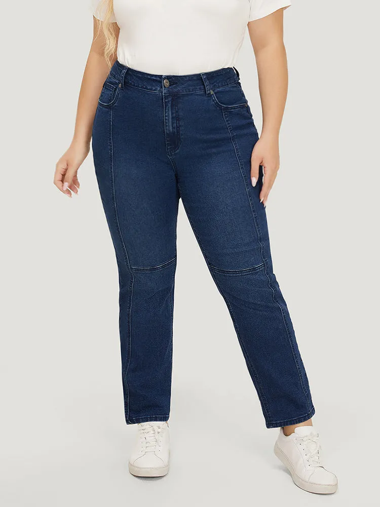 Very Stretchy Pocket Dark Wash Patchwork Jeans sold by Bloomchic product image thumbnail 3