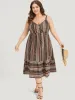 Bandana Print Ruffle Hem Wrap Pocket Cami Dress sold by Bloomchic