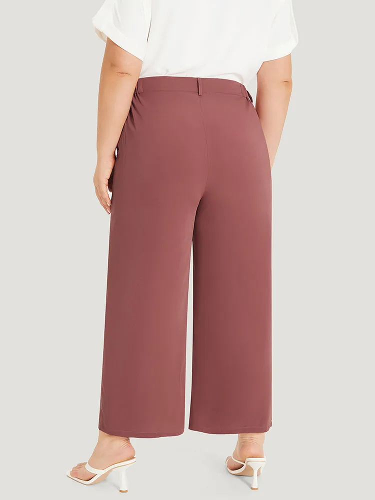 Solid Pocket Elastic Waist Straight Leg Pants sold by Bloomchic product image thumbnail 5