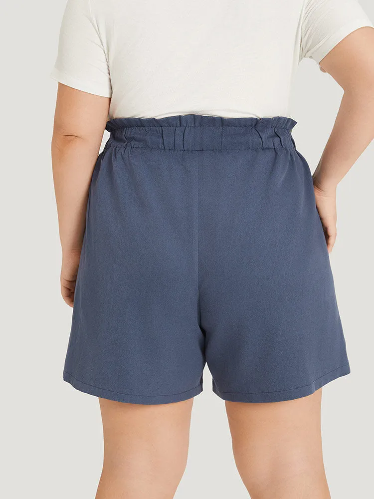 Plain Pocket Paperbag Waist Shorts sold by Bloomchic product image thumbnail 4
