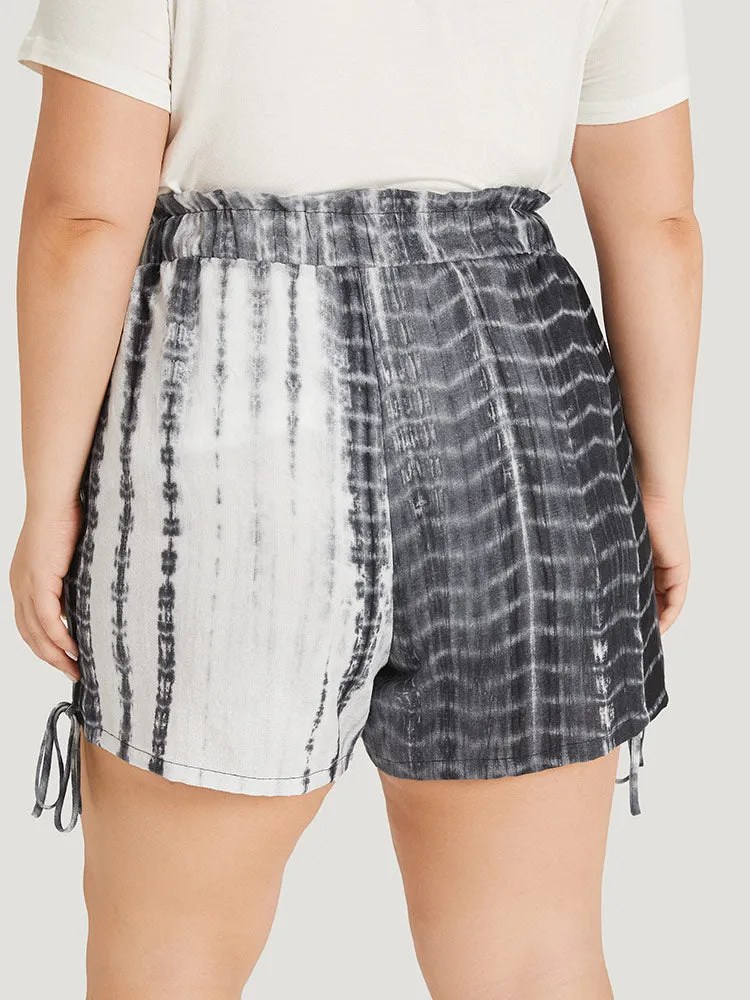 Tie Dye Knot Pocket Paperbag Waist Shorts sold by Bloomchic product image thumbnail 5