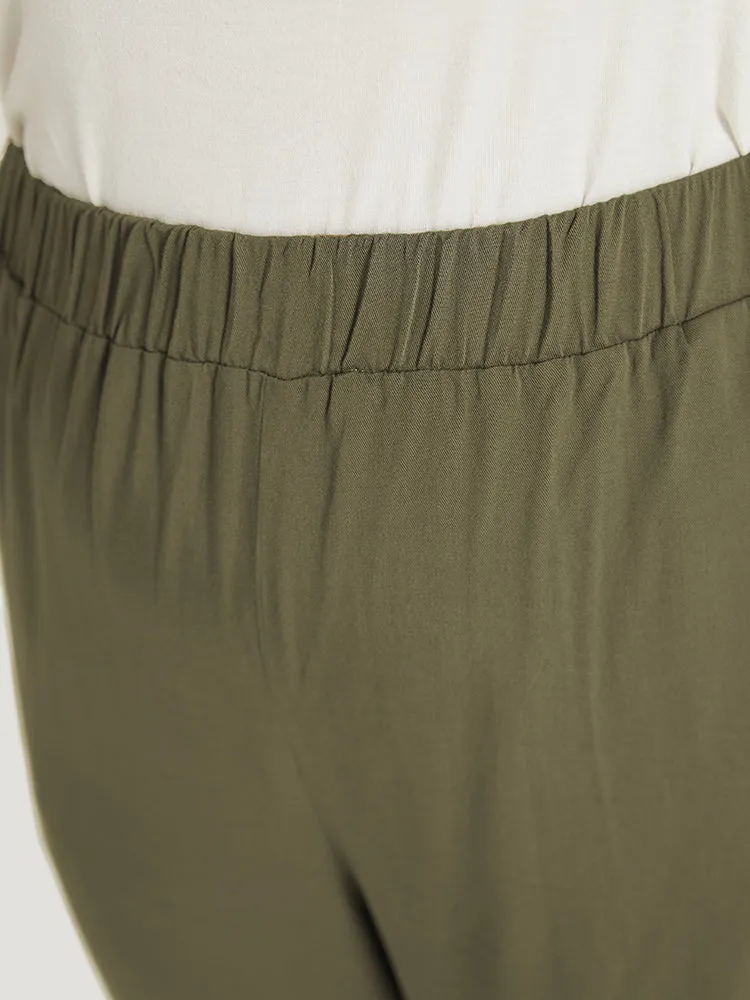 Plain Pocket Elastic Waist Carrot Pants sold by Bloomchic product image thumbnail 4