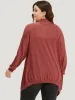 Geometric Plisse Patchwork Loose Open Front Cardigan sold by Bloomchic