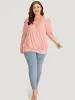 Solid Cut Out Gathered Crew Neck T-shirt sold by Bloomchic