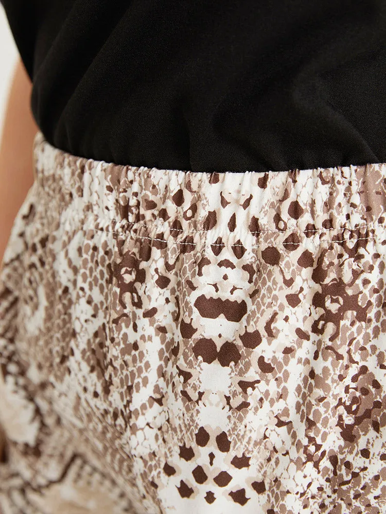Snakeskin Print Elastic Waist Pocket Sleep Shorts sold by Bloomchic product image thumbnail 5