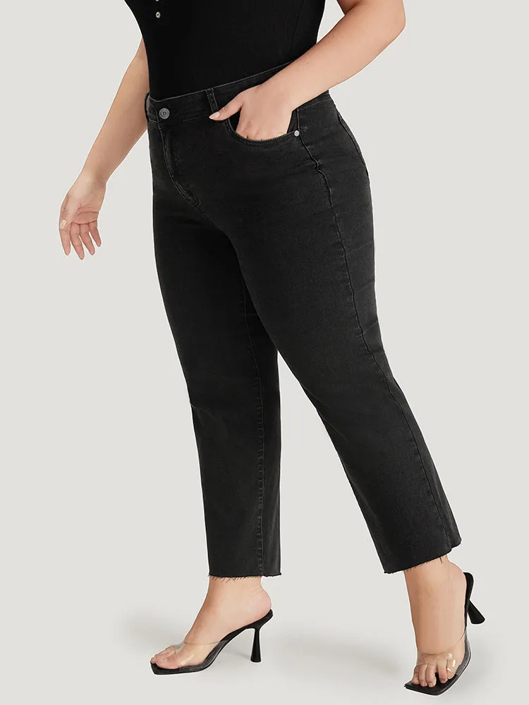 Plain Pocket High Rise Straight Leg Jeans sold by Bloomchic product image thumbnail 5