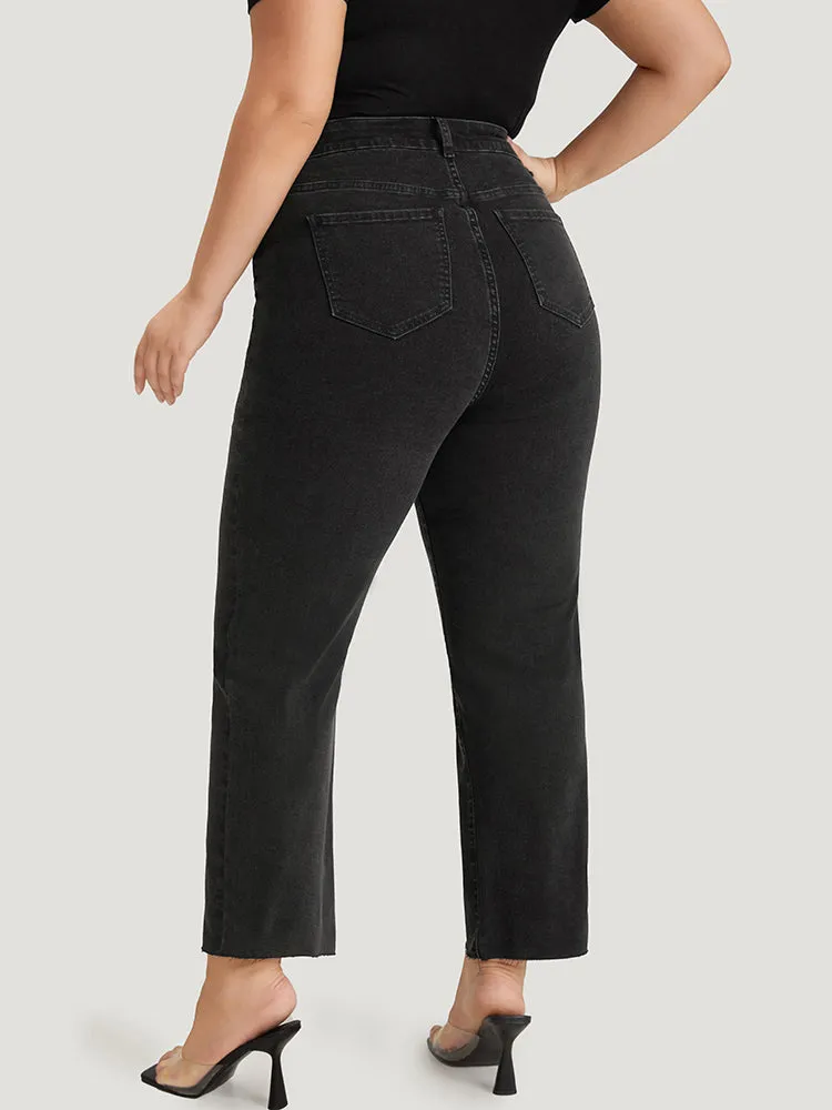 Plain Pocket High Rise Straight Leg Jeans sold by Bloomchic product image thumbnail 4