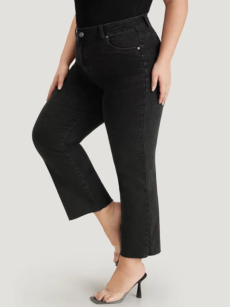Plain Pocket High Rise Straight Leg Jeans sold by Bloomchic product image thumbnail 2