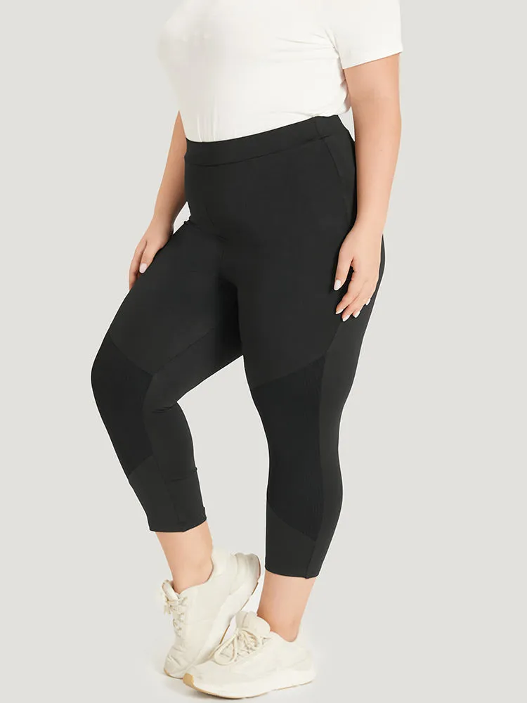 Supersoft Essentials Plain Crochet Mesh Elastic Waist Leggings sold by Bloomchic product image thumbnail 5