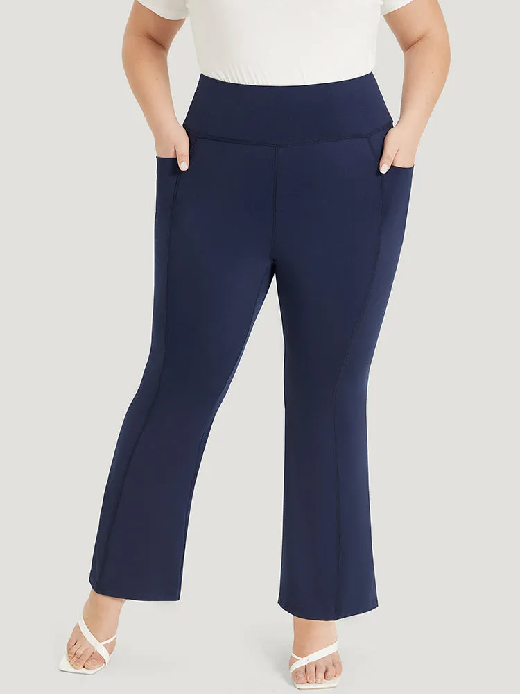 Supersoft Essentials Plain Elastic Waist Bootcut Pocket Side Leggings sold by Bloomchic product image thumbnail 5