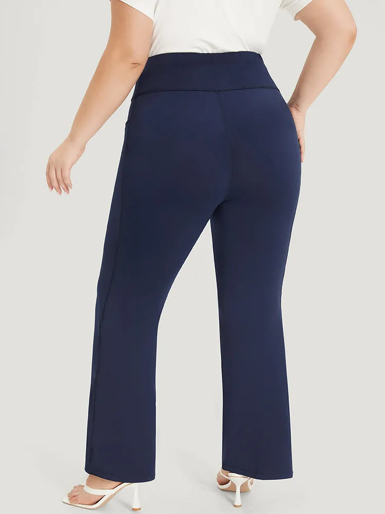 Supersoft Essentials Plain Elastic Waist Bootcut Pocket Side Leggings sold by Bloomchic product image thumbnail 2