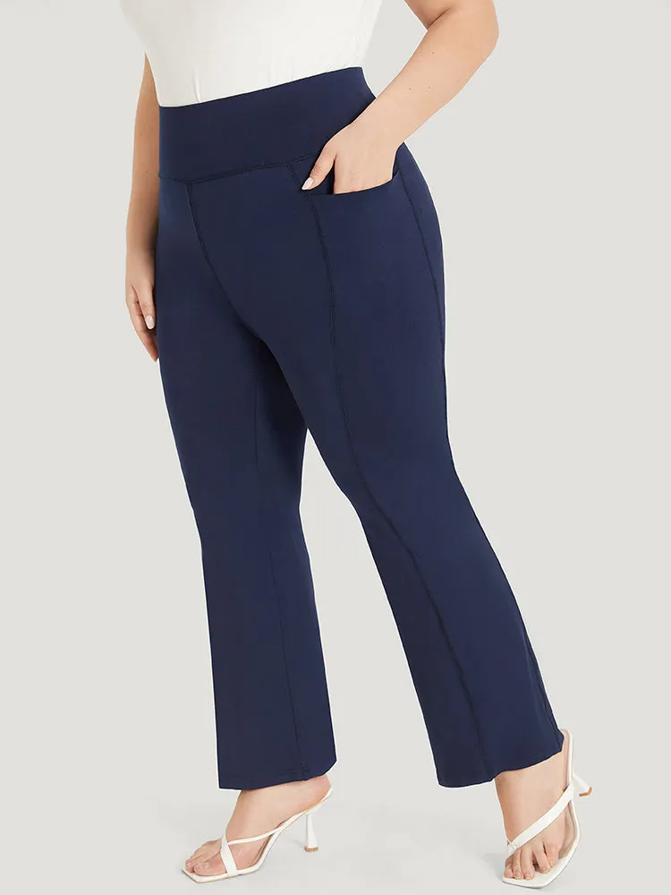 Supersoft Essentials Plain Elastic Waist Bootcut Pocket Side Leggings sold by Bloomchic product image thumbnail 3