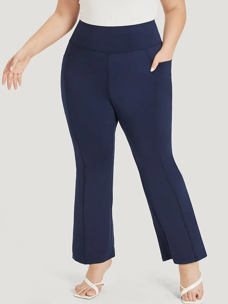 Supersoft Essentials Plain Elastic Waist Bootcut Pocket Side Leggings sold by Bloomchic