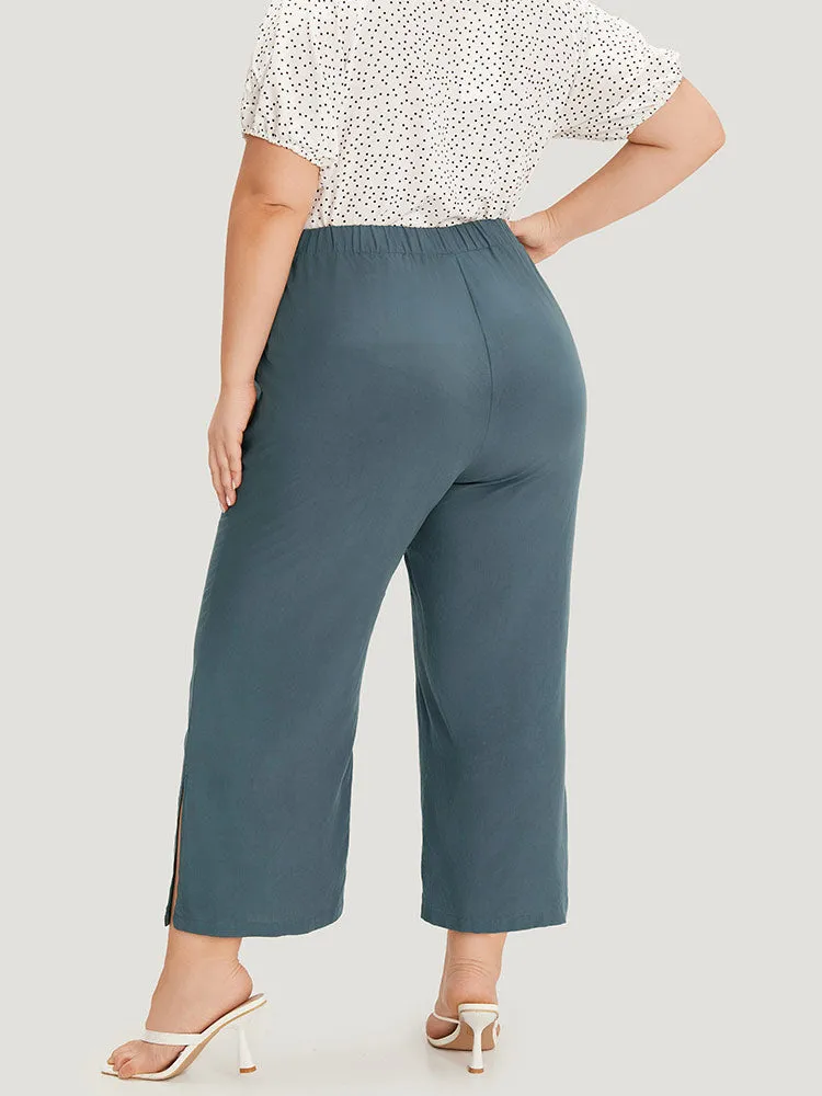 Supersoft Essentials Solid Patched Pocket Split Side Pants sold by Bloomchic product image thumbnail 2