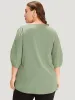 Supersoft Essentials Plain Notched Pleated Drawstring Blouse sold by Bloomchic