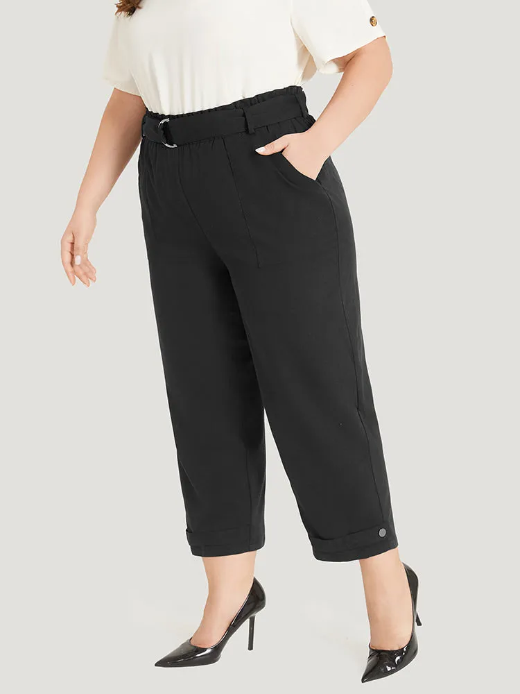 Supersoft Essentials Solid Pocket Buckle Detail Pants sold by Bloomchic product image thumbnail 3