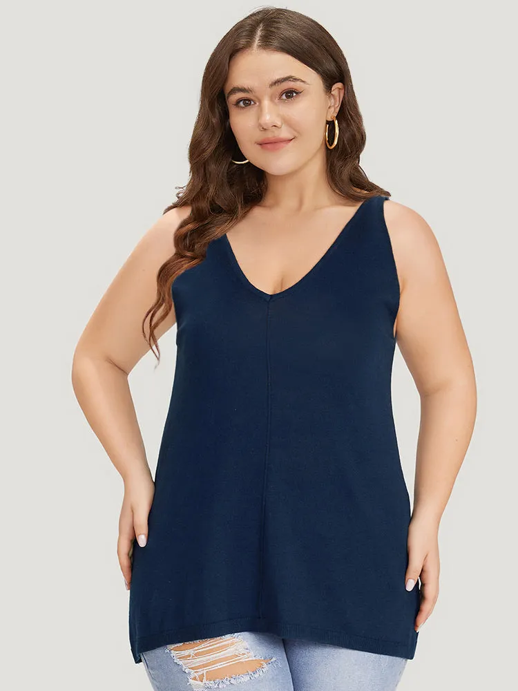 Supersoft Essentials Solid Patchwork Sleeveless Pullover sold by Bloomchic product image thumbnail 3