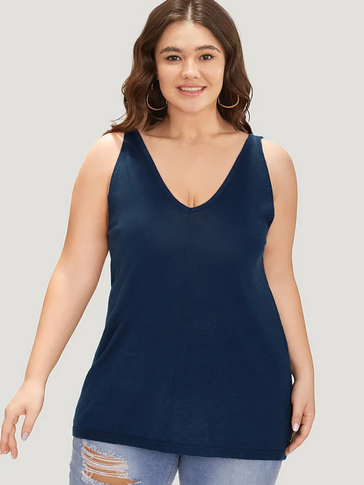 Supersoft Essentials Solid Patchwork Sleeveless Pullover sold by Bloomchic product image thumbnail 4