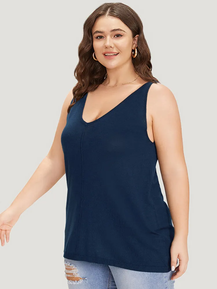 Supersoft Essentials Solid Patchwork Sleeveless Pullover sold by Bloomchic product image thumbnail 5